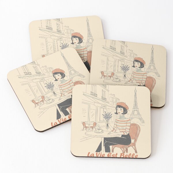 Item preview, Café - Paris - Vintage Chic- La Vie Est Belle Vintage Chic designed and sold by Dimu Co..