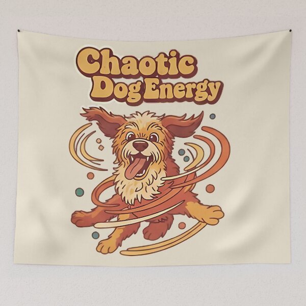 Item preview, Chaotic Dog Energy Sticker – Funny Hyper Dog Meme Shirt for Pet Owners designed and sold by ZyxDes.