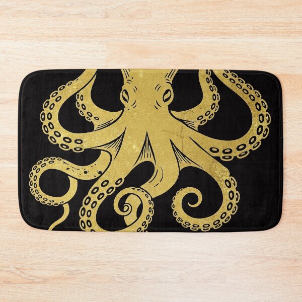 Item preview, Vintage Golden Octopus Graphic - Nautical Sea Creature Gold Foil Style Art - Retro Ocean Cephalopod Design for T-Shirts and Decor designed and sold by seven things shop.