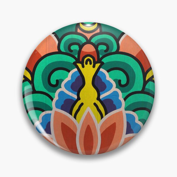Item preview, Vibrant Crimson Dancheong Pattern with Warm Red Accents  designed and sold by QamarART Paintings.