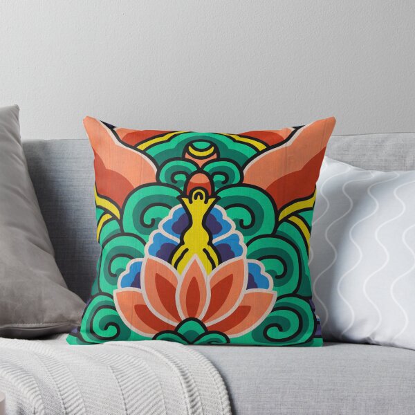 Item preview, Vibrant Crimson Dancheong Pattern with Warm Red Accents  designed and sold by QamarART Paintings.
