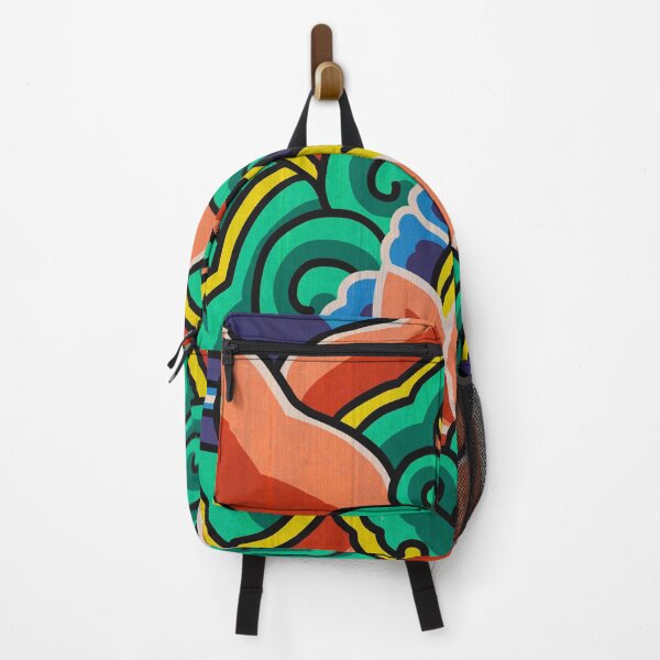 Item preview, Vibrant Crimson Dancheong Pattern with Warm Red Accents designed and sold by QamarART Paintings.