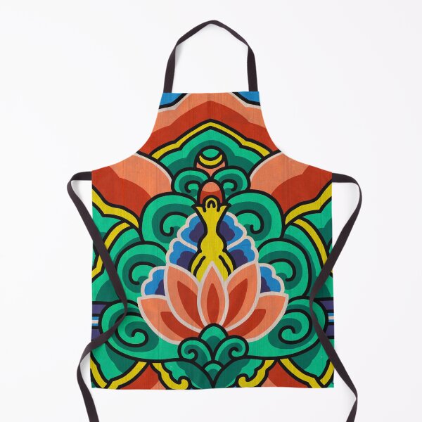 Item preview, Vibrant Crimson Dancheong Pattern with Warm Red Accents designed and sold by QamarART Paintings.