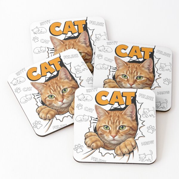 Item preview, Cute Peeking Orange Tabby Cat Ripped Paper 3D designed and sold by WelLarsDigitals.