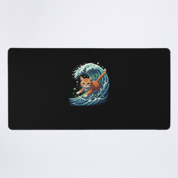 Item preview, Lucky Japanese Cat Great Wave St Patrick’s Day Art designed and sold by yaginoie.