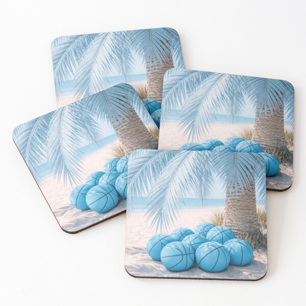 Item preview, Basketball Summer under palm trees on the beach designed and sold by Mauswohn.