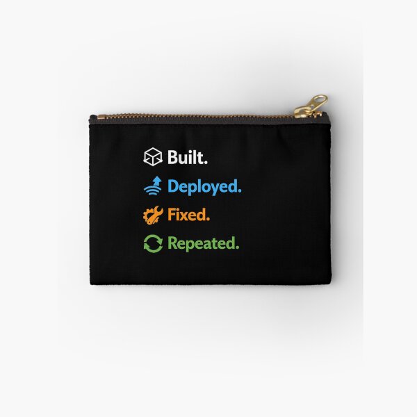 Item preview, Built. Deployed. Fixed. Repeated. designed and sold by unscriptedPixel.