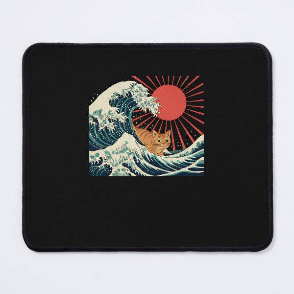 Item preview, Lucky Japanese Cat Great Wave St Patrick’s Day Art designed and sold by yaginoie.