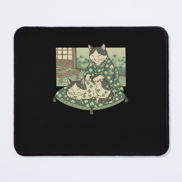 Item preview, Lucky Japanese Cat Massage – St Patrick’s Day Zen designed and sold by yaginoie.