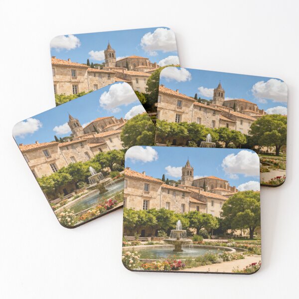 Item preview, romantic France landscape wall art, Paris, garden scenes with fountain designed and sold by BlareBlare.