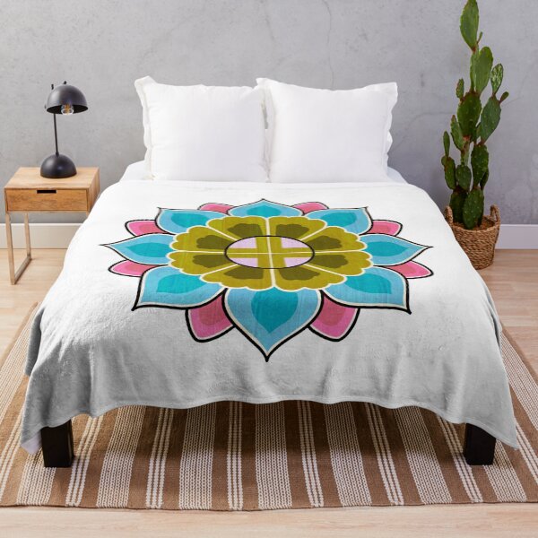 Item preview, Modern Dancheong Pattern in Serene Blue and Olive Green designed and sold by QamarART Paintings.