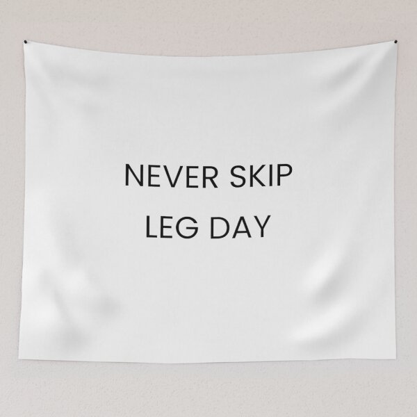 Item preview, Never Skip Leg Day Funny Gym | Fitness Workout Quote designed and sold by FitAuraStudio.