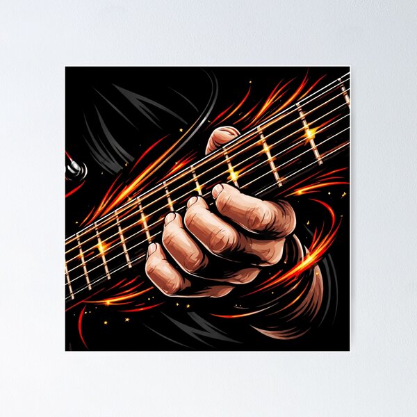 Item preview, Electric Guitar Fretboard T-Shirt – Rock Guitarist Fingerboard Solo Musician Graphic Tee designed and sold by RMTrendy.