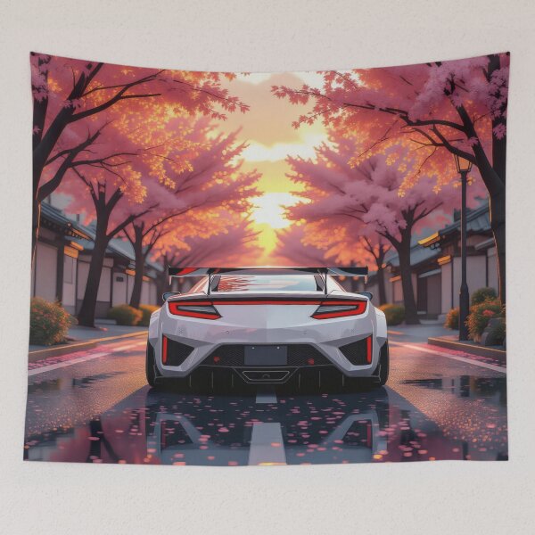 Item preview, Anime art - NSX in autumn, rear view designed and sold by Salimgor Hangaround Music.