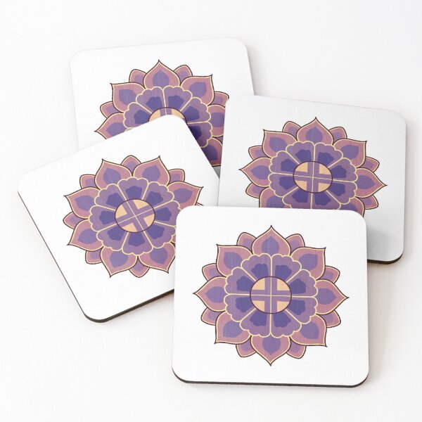 Item preview, Mystical Dancheong Pattern in Majestic Purple and Soft Lavender  designed and sold by QamarART Paintings.