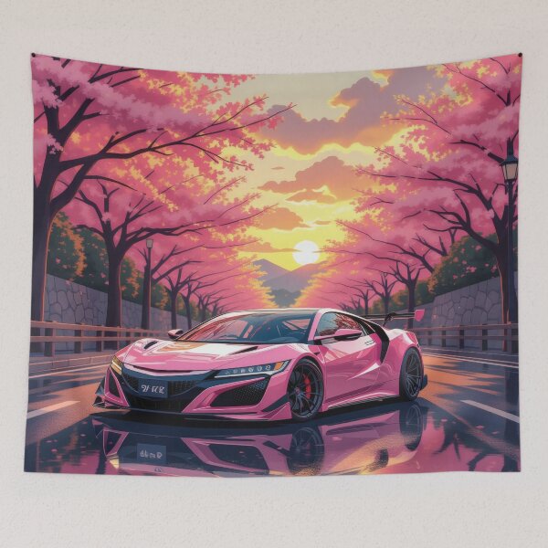 Item preview, Anime Art - NSX in Autumn under Cherry Blossoms designed and sold by Salimgor Hangaround Music.