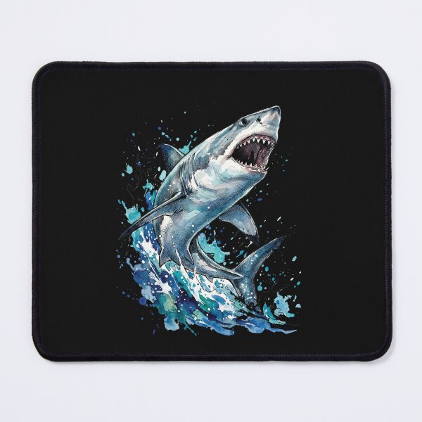 Item preview, Great White Shark Watercolor Art designed and sold by AdyKurniawan.