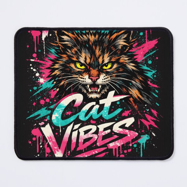 Item preview, Feral Cat Vibes Sticker – Chaotic Cat Meme Shirt for Unhinged Cat Lovers designed and sold by ZyxDes.