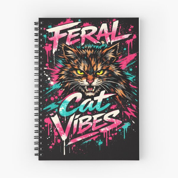 Item preview, Feral Cat Vibes Sticker – Chaotic Cat Meme Shirt for Unhinged Cat Lovers designed and sold by ZyxDes.