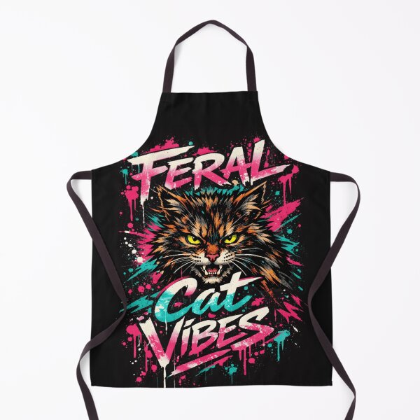 Item preview, Feral Cat Vibes Sticker – Chaotic Cat Meme Shirt for Unhinged Cat Lovers designed and sold by ZyxDes.