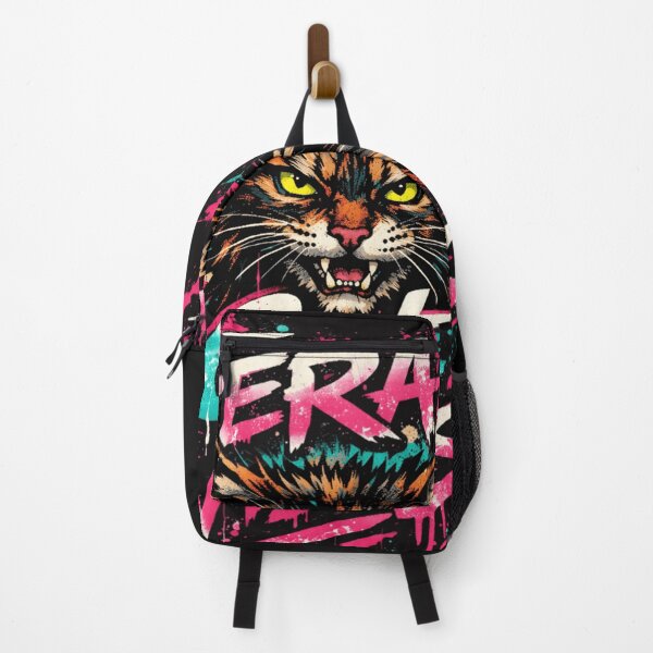 Item preview, Feral Cat Vibes Sticker – Chaotic Cat Meme Shirt for Unhinged Cat Lovers designed and sold by ZyxDes.