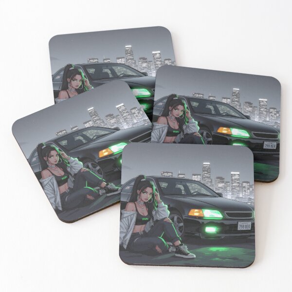 Item preview, Anime art, Japanese sports car at night designed and sold by Salimgor Hangaround Music.