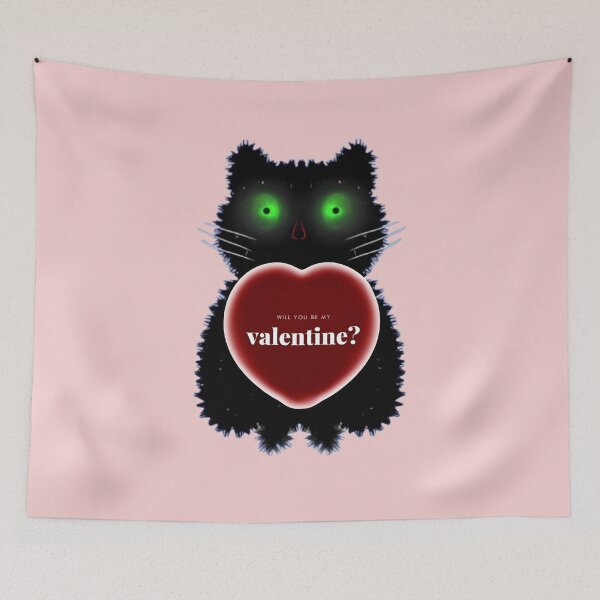 Item preview, Will You Be My Valentine Void Cat: Luminous Radiant Heart Art designed and sold by HopeAndHustle.