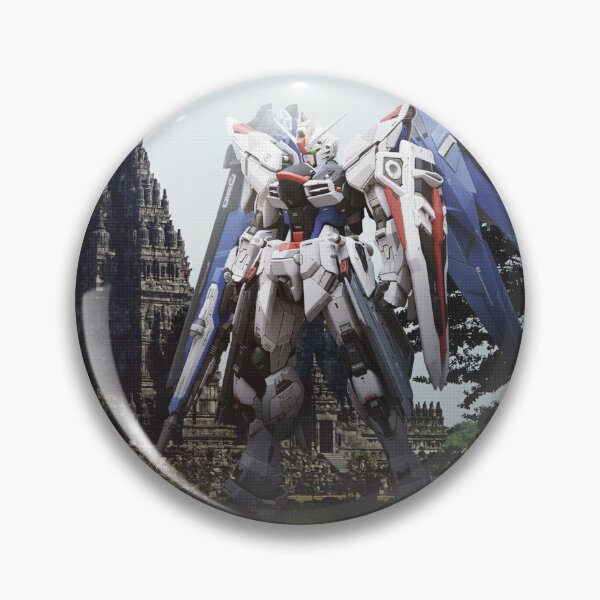 Item preview, full colour freedom gundam prambanan tempel nusantara bali indonesia illustration digital art designed and sold by sabartgunpla.