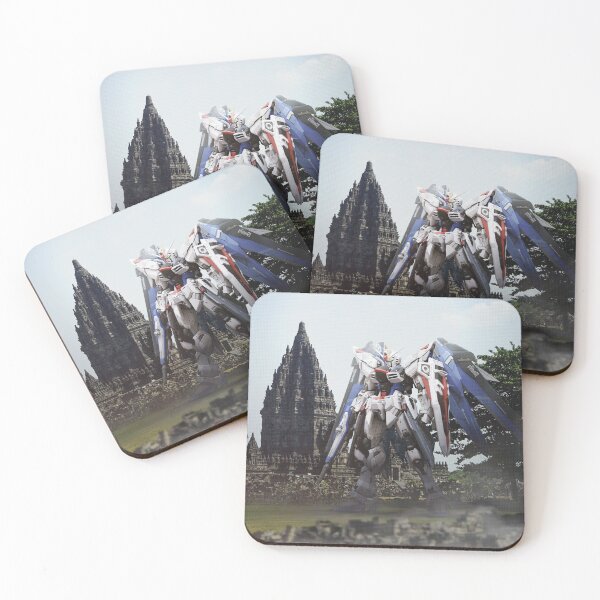 Item preview, full colour freedom gundam prambanan tempel nusantara bali indonesia illustration digital art designed and sold by sabartgunpla.
