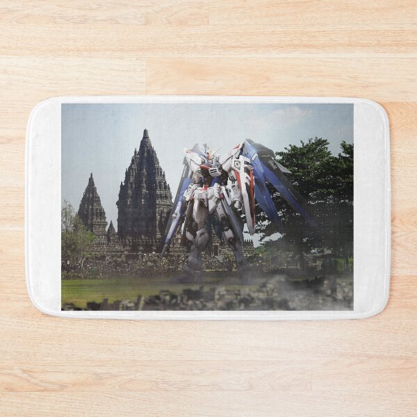 Item preview, full colour freedom gundam prambanan tempel nusantara bali indonesia illustration digital art designed and sold by sabartgunpla.