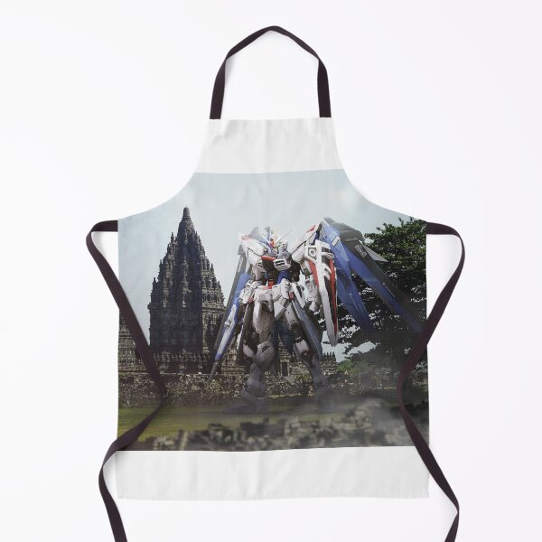 Item preview, full colour freedom gundam prambanan tempel nusantara bali indonesia illustration digital art designed and sold by sabartgunpla.
