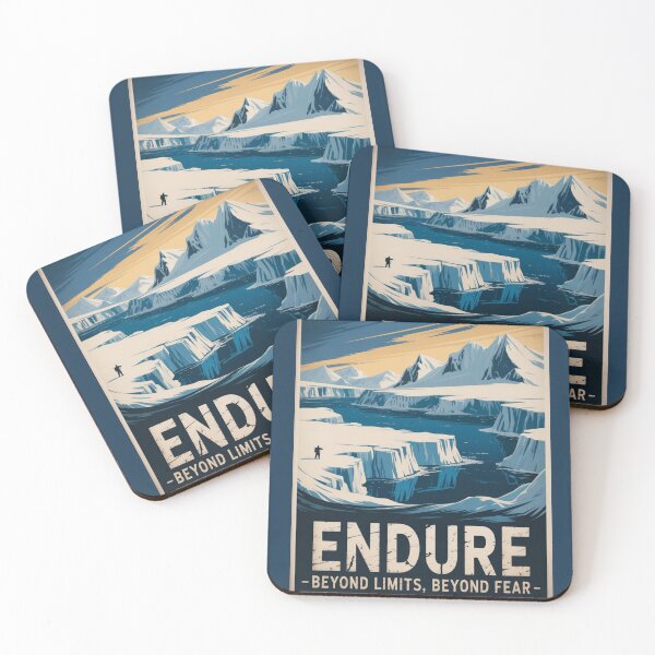 Item preview, ENDURE Shackleton Antarctic Expedition Poster – Explorer Motivation Vintage Wall Art designed and sold by Globalcitytees.
