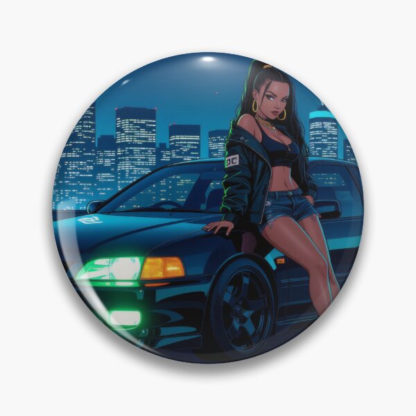 Item preview, Anime art, Japanese sports cars and female race car drivers designed and sold by Salimgor Hangaround Music.