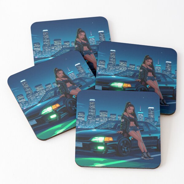 Item preview, Anime art, Japanese sports cars and female race car drivers designed and sold by Salimgor Hangaround Music.