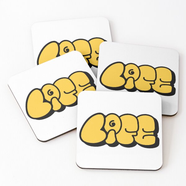 Item preview, LIFE Graffiti Sticker – Bubble Letter Street Art Typography (Yellow & Black) designed and sold by QuickStickTeam.