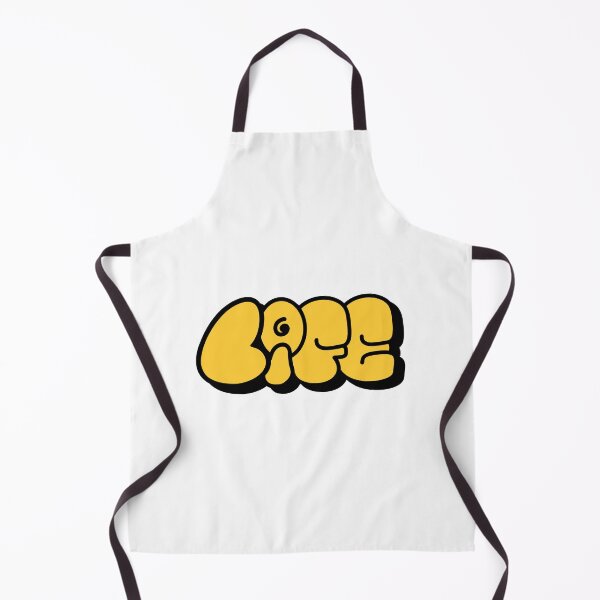 Item preview, LIFE Graffiti Sticker – Bubble Letter Street Art Typography (Yellow & Black) designed and sold by QuickStickTeam.