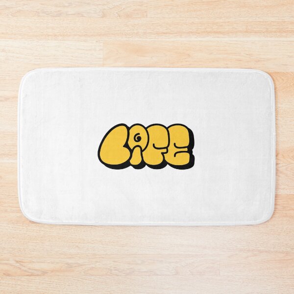 Item preview, LIFE Graffiti Sticker – Bubble Letter Street Art Typography (Yellow & Black) designed and sold by QuickStickTeam.