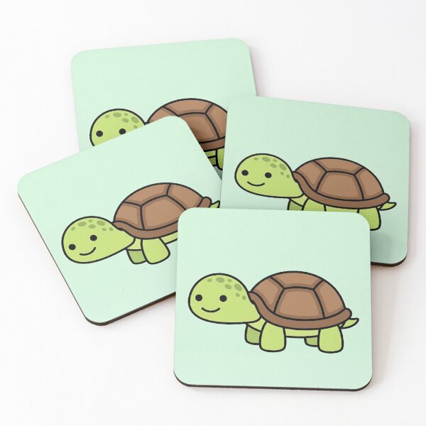 Item preview, Cute Smiling Turtle Cartoon Illustration designed and sold by AbstractAuraArt.