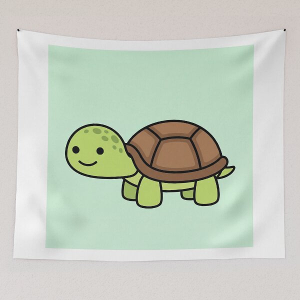 Item preview, Cute Smiling Turtle Cartoon Illustration designed and sold by AbstractAuraArt.