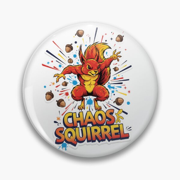 Item preview,  Chaos Squirrel Sticker – No Thoughts Just Chaos Funny Animal Shirt designed and sold by ZyxDes.