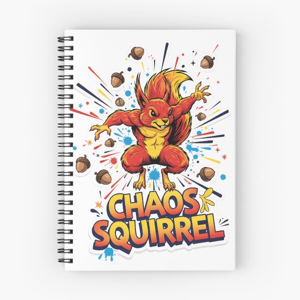 Item preview,  Chaos Squirrel Sticker – No Thoughts Just Chaos Funny Animal Shirt designed and sold by ZyxDes.