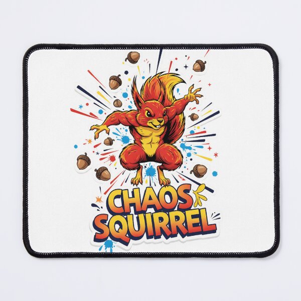 Item preview,  Chaos Squirrel Sticker – No Thoughts Just Chaos Funny Animal Shirt designed and sold by ZyxDes.