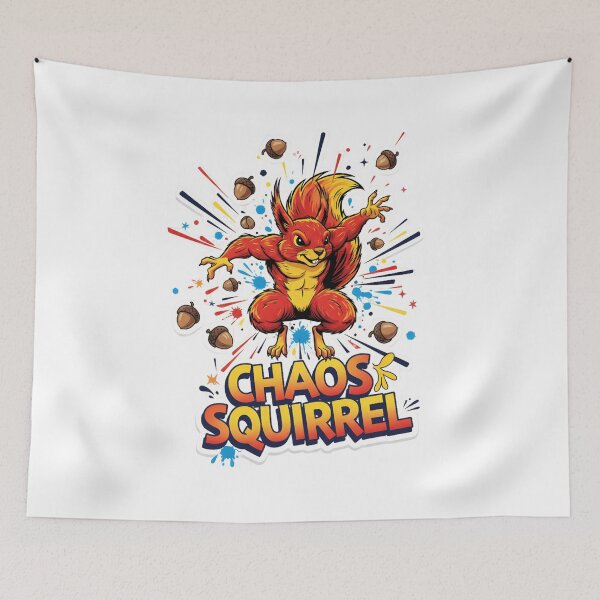 Item preview,  Chaos Squirrel Sticker – No Thoughts Just Chaos Funny Animal Shirt designed and sold by ZyxDes.