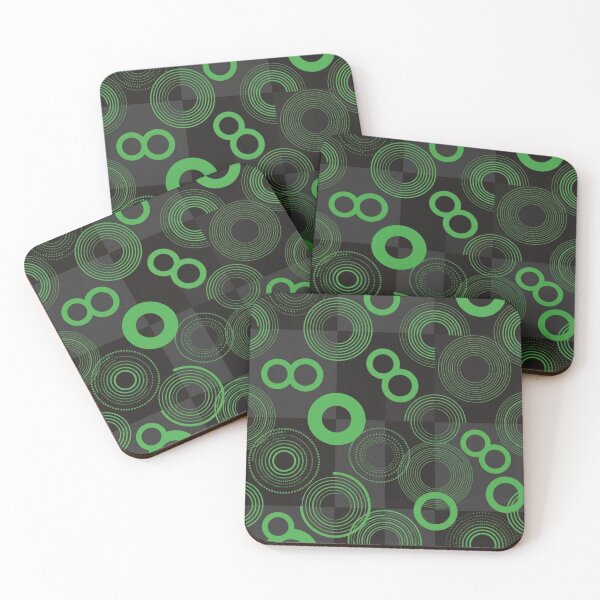 Item preview, Abstract Green Neon Cybernetic Circle Grid Pattern designed and sold by DGtaLrtcom.