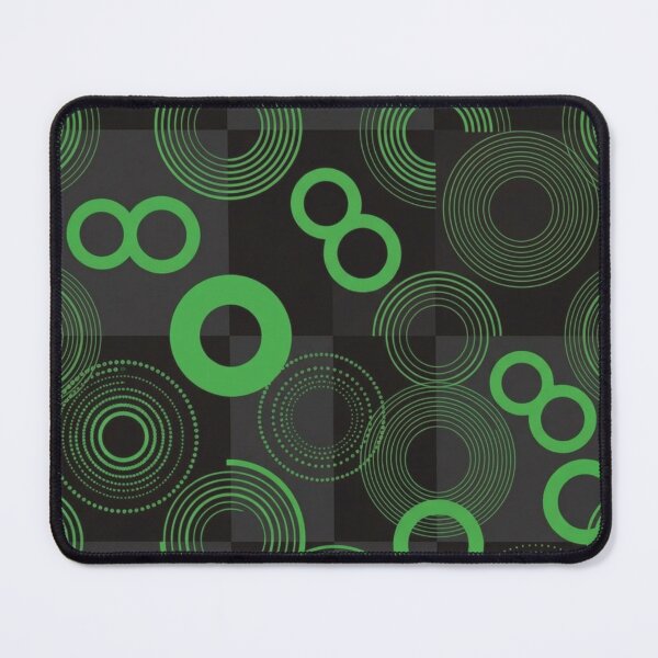 Item preview, Abstract Green Neon Cybernetic Circle Grid Pattern designed and sold by DGtaLrtcom.