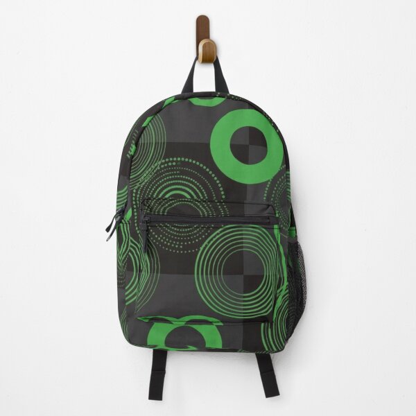 Item preview, Abstract Green Neon Cybernetic Circle Grid Pattern designed and sold by DGtaLrtcom.