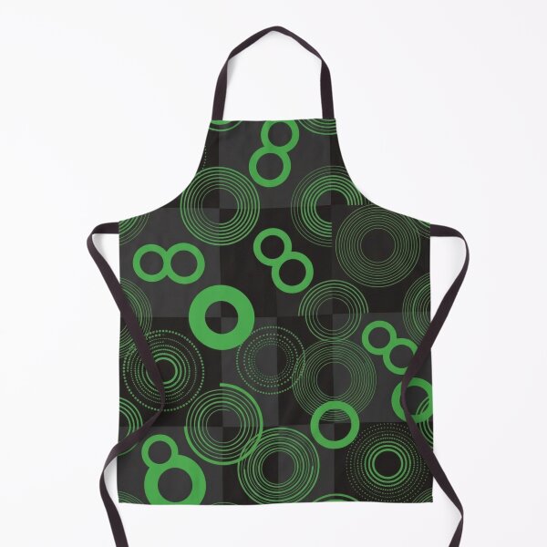 Item preview, Abstract Green Neon Cybernetic Circle Grid Pattern designed and sold by DGtaLrtcom.