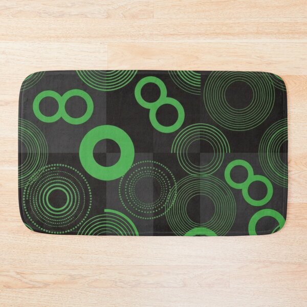 Item preview, Abstract Green Neon Cybernetic Circle Grid Pattern designed and sold by DGtaLrtcom.