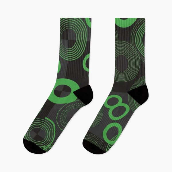 Item preview, Abstract Green Neon Cybernetic Circle Grid Pattern designed and sold by DGtaLrtcom.