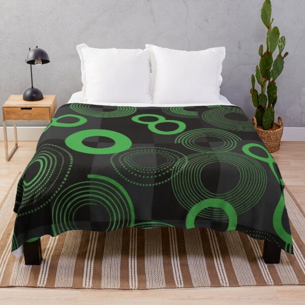Item preview, Abstract Green Neon Cybernetic Circle Grid Pattern designed and sold by DGtaLrtcom.